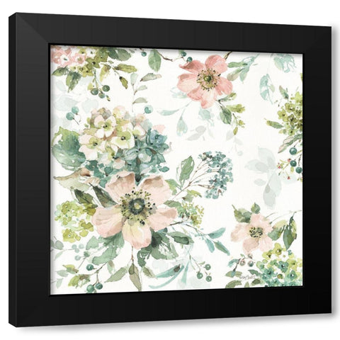 Mint Crush 14 on White Black Modern Wood Framed Art Print with Double Matting by Audit, Lisa
