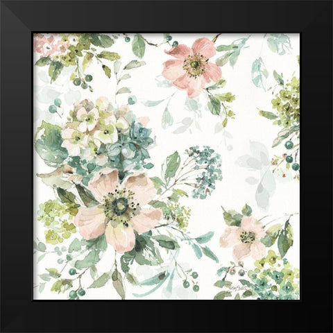 Mint Crush 14 on White Black Modern Wood Framed Art Print by Audit, Lisa