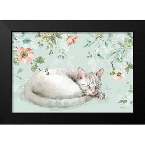 Mint Crush 15 on Mint Landscape Black Modern Wood Framed Art Print by Audit, Lisa