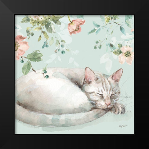 Mint Crush 15 on Mint Square Black Modern Wood Framed Art Print by Audit, Lisa