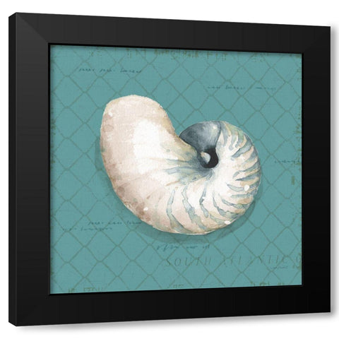 Ocean View IV on Teal Black Modern Wood Framed Art Print with Double Matting by Audit, Lisa