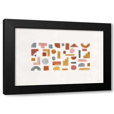 Shapes and Forms 01 Black Modern Wood Framed Art Print by Audit, Lisa