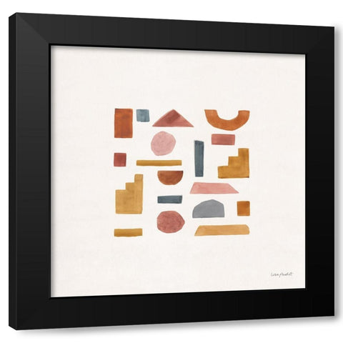 Shapes and Forms 02 Black Modern Wood Framed Art Print by Audit, Lisa