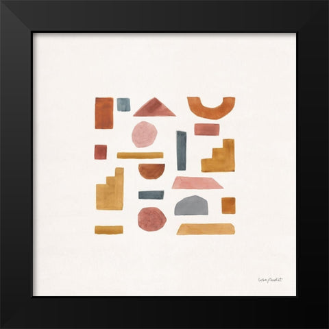 Shapes and Forms 02 Black Modern Wood Framed Art Print by Audit, Lisa