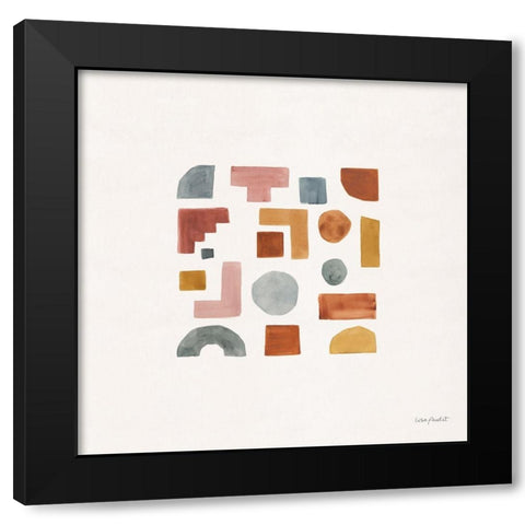 Shapes and Forms 03 Black Modern Wood Framed Art Print by Audit, Lisa