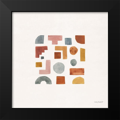 Shapes and Forms 03 Black Modern Wood Framed Art Print by Audit, Lisa