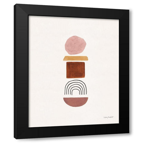 Shapes and Forms 04 Black Modern Wood Framed Art Print with Double Matting by Audit, Lisa