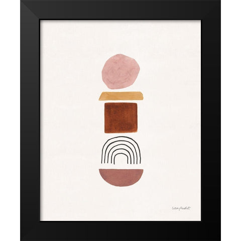 Shapes and Forms 04 Black Modern Wood Framed Art Print by Audit, Lisa