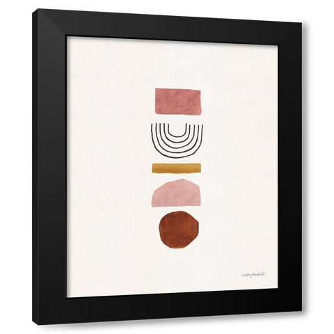 Shapes and Forms 06 Black Modern Wood Framed Art Print by Audit, Lisa