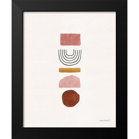 Shapes and Forms 06 Black Modern Wood Framed Art Print by Audit, Lisa