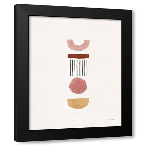 Shapes and Forms 07 Black Modern Wood Framed Art Print by Audit, Lisa