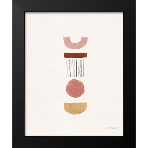 Shapes and Forms 07 Black Modern Wood Framed Art Print by Audit, Lisa