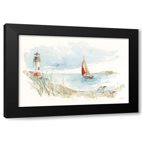 Seaside Journey I Black Modern Wood Framed Art Print with Double Matting by Audit, Lisa