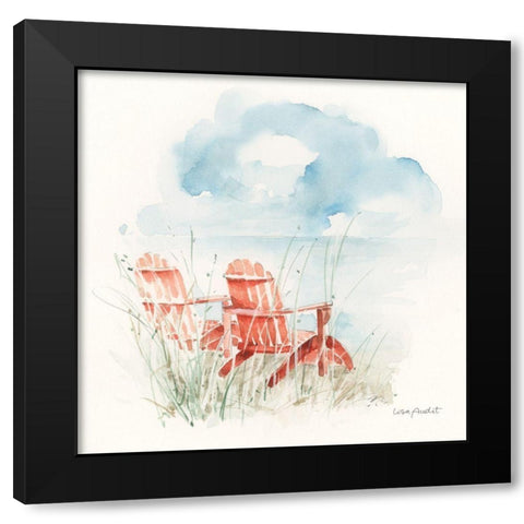 Seaside Journey V Black Modern Wood Framed Art Print with Double Matting by Audit, Lisa