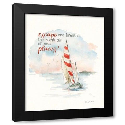 Seaside Journey VI Black Modern Wood Framed Art Print with Double Matting by Audit, Lisa