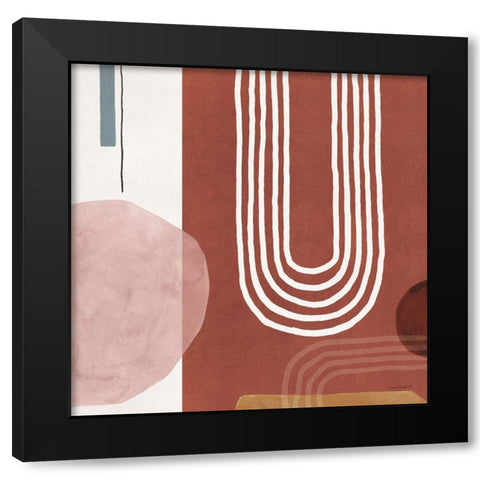 Sierra Abstract 03 Black Modern Wood Framed Art Print with Double Matting by Audit, Lisa