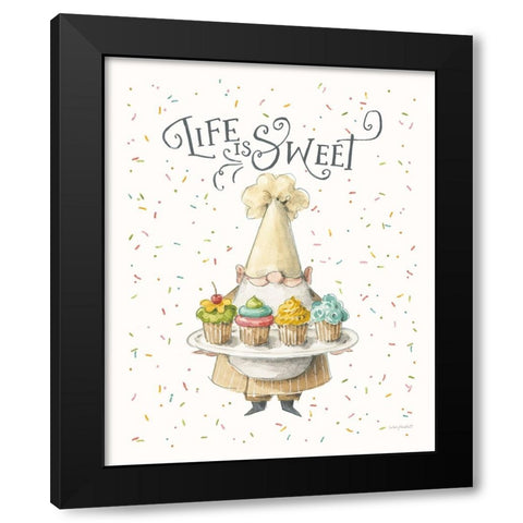 Sweet Little Pleasures III Black Modern Wood Framed Art Print by Audit, Lisa