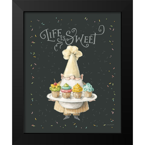 Sweet Little Pleasures III on Black Black Modern Wood Framed Art Print by Audit, Lisa