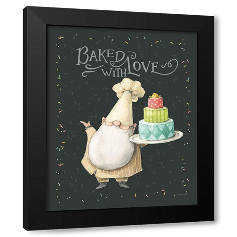 Sweet Little Pleasures IV on Black Black Modern Wood Framed Art Print by Audit, Lisa