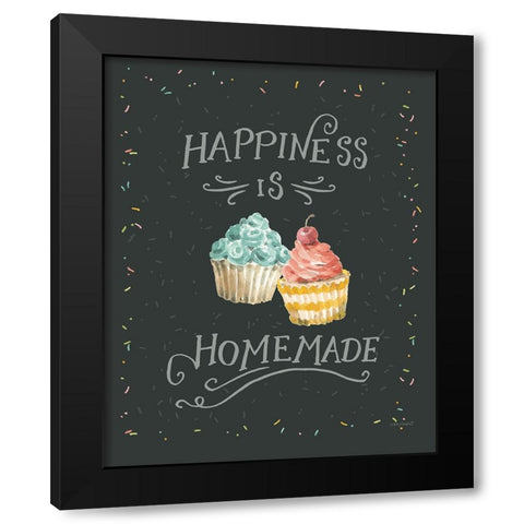Sweet Little Pleasures VI on Black Black Modern Wood Framed Art Print with Double Matting by Audit, Lisa