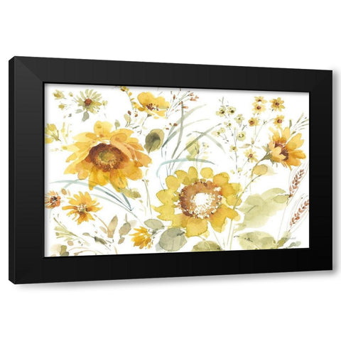 Sunflowers Forever 03 Black Modern Wood Framed Art Print by Audit, Lisa