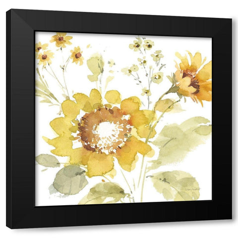 Sunflowers Forever 04 Black Modern Wood Framed Art Print by Audit, Lisa