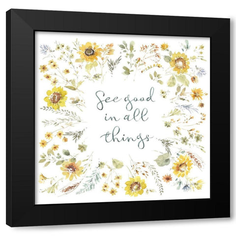 Sunflowers Forever 10 Black Modern Wood Framed Art Print by Audit, Lisa