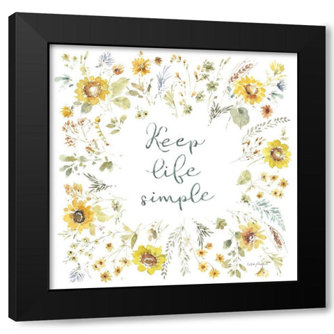 Sunflowers Forever 13 Black Modern Wood Framed Art Print by Audit, Lisa