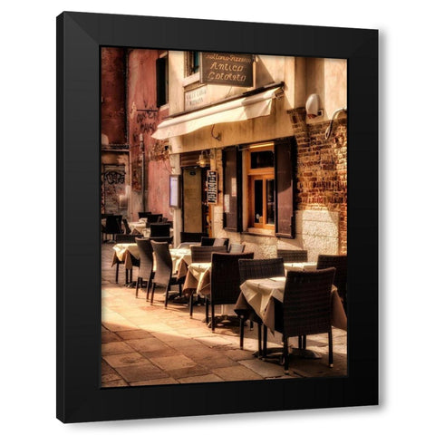 Coffee Time Black Modern Wood Framed Art Print by Head, Danny
