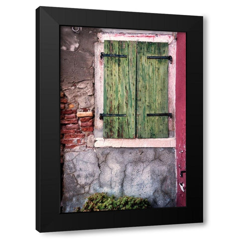Burano Wall Black Modern Wood Framed Art Print by Head, Danny
