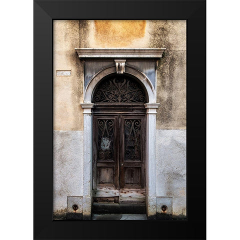 Venetian Door Black Modern Wood Framed Art Print by Head, Danny