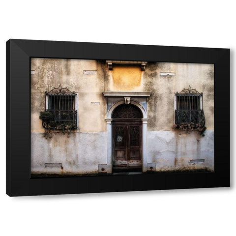 Venetian Wall Black Modern Wood Framed Art Print with Double Matting by Head, Danny