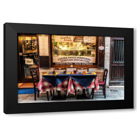 Open Table  Black Modern Wood Framed Art Print with Double Matting by Head, Danny