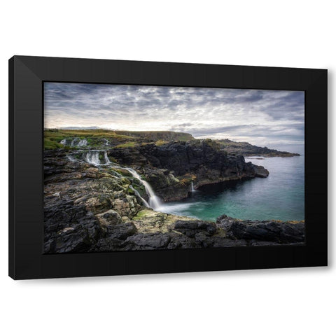 Northern Coast Black Modern Wood Framed Art Print by Head, Danny