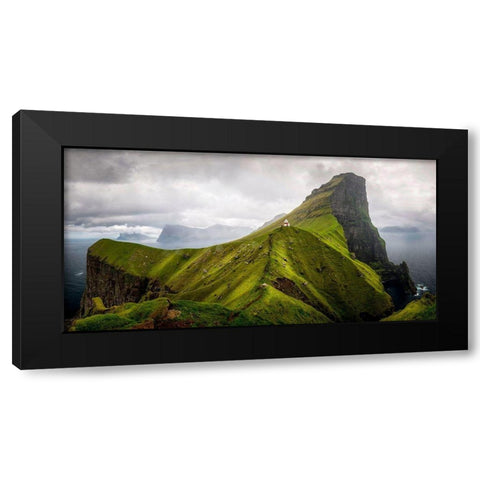 North Atlantic Panorama Black Modern Wood Framed Art Print with Double Matting by Head, Danny