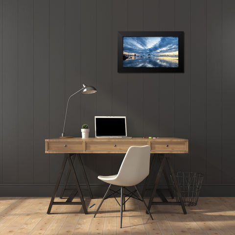 Reflections Black Modern Wood Framed Art Print by Head, Danny