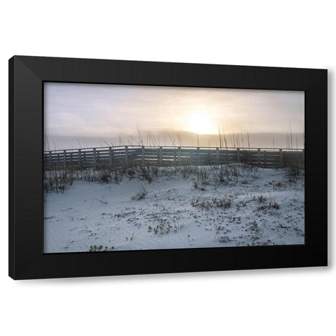 Boardwalk II Black Modern Wood Framed Art Print with Double Matting by Head, Danny