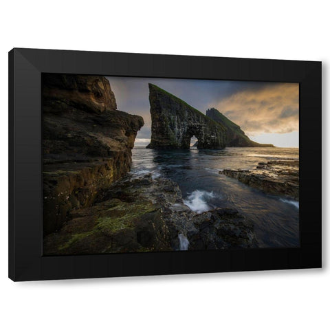 Drangamir III Black Modern Wood Framed Art Print by Head, Danny