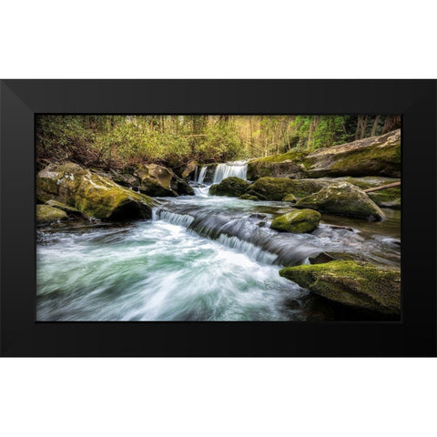 Mountain Creek Black Modern Wood Framed Art Print by Head, Danny