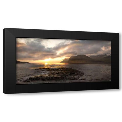 Midnight Sun Black Modern Wood Framed Art Print with Double Matting by Head, Danny