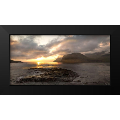 Midnight Sun Black Modern Wood Framed Art Print by Head, Danny