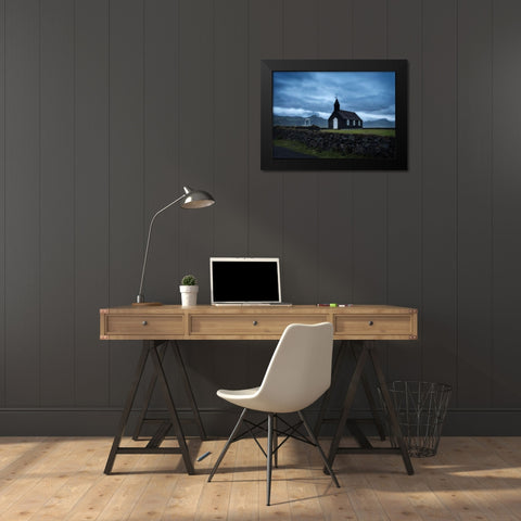 Black Church II Black Modern Wood Framed Art Print by Head, Danny