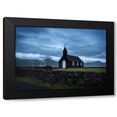 Black Church II Black Modern Wood Framed Art Print by Head, Danny