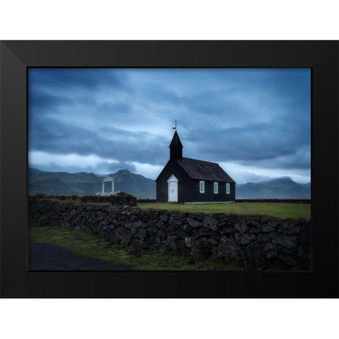 Black Church II Black Modern Wood Framed Art Print by Head, Danny