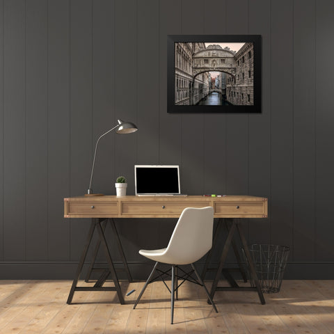 Iconic Venice Black Modern Wood Framed Art Print by Head, Danny