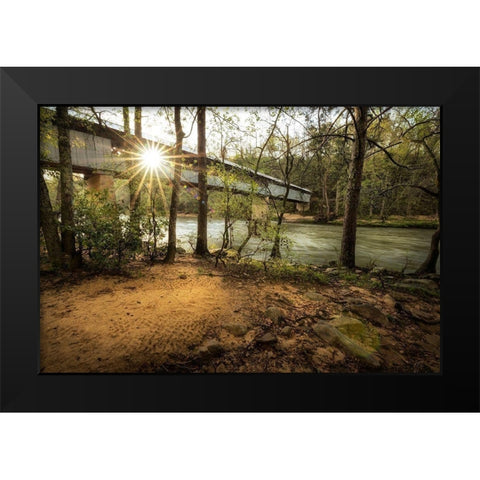 Swann Bridge IV Black Modern Wood Framed Art Print by Head, Danny