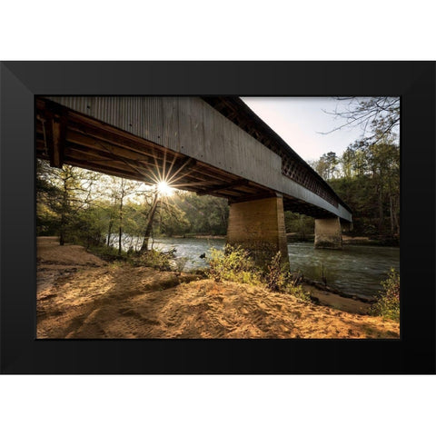 Swann Bridge V Black Modern Wood Framed Art Print by Head, Danny