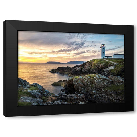 Irish Morning III Black Modern Wood Framed Art Print with Double Matting by Head, Danny