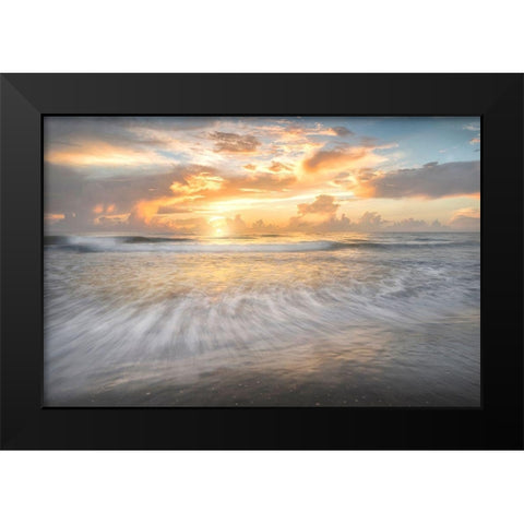 Coastal Sunrise I Black Modern Wood Framed Art Print by Head, Danny