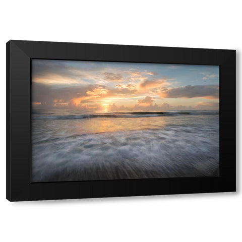 Coastal Sunrise II Black Modern Wood Framed Art Print by Head, Danny